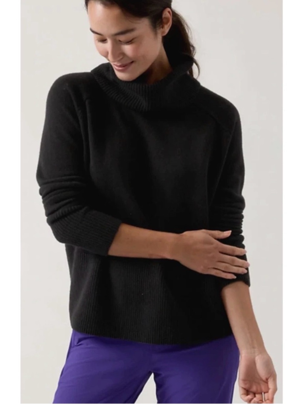 Athleta Alpine Turtleneck Sweater Size XS, Merino Wool Cashmere, Retails $229